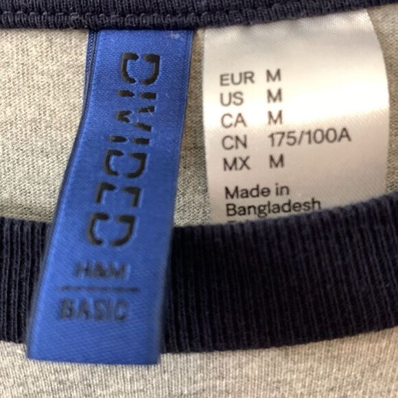 Divided H&M Basic Size Medium navy and gray T-shirt dress.  NWOT - Picture 3 of 6